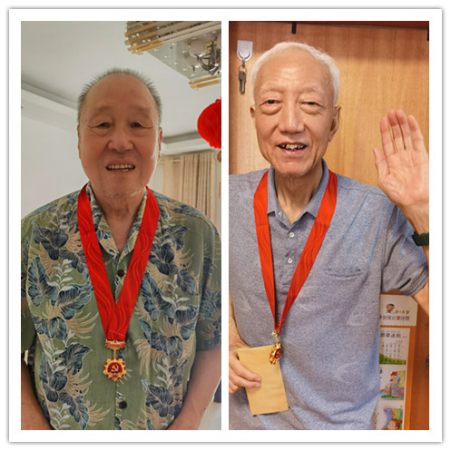 公司领导看望慰问老党员并颁发“光荣在党50年”纪念章
