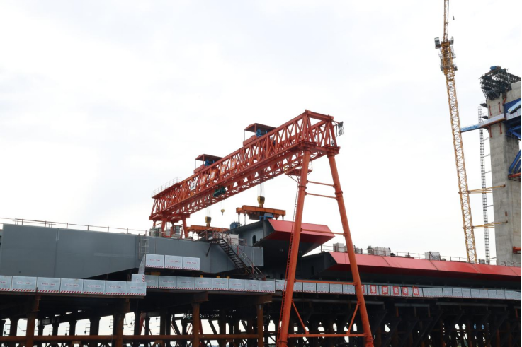 哈尔滨都市圈环线松花江特大桥主桥钢箱梁完成“毫米级”合龙 哈尔滨都市圈环线松花江特大桥主桥钢箱梁完成“毫米级”合龙